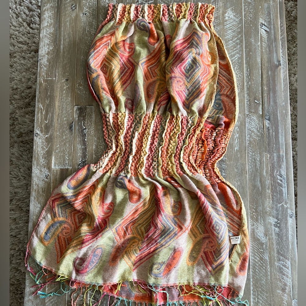 Pashmina multi color scarf brand new without tags